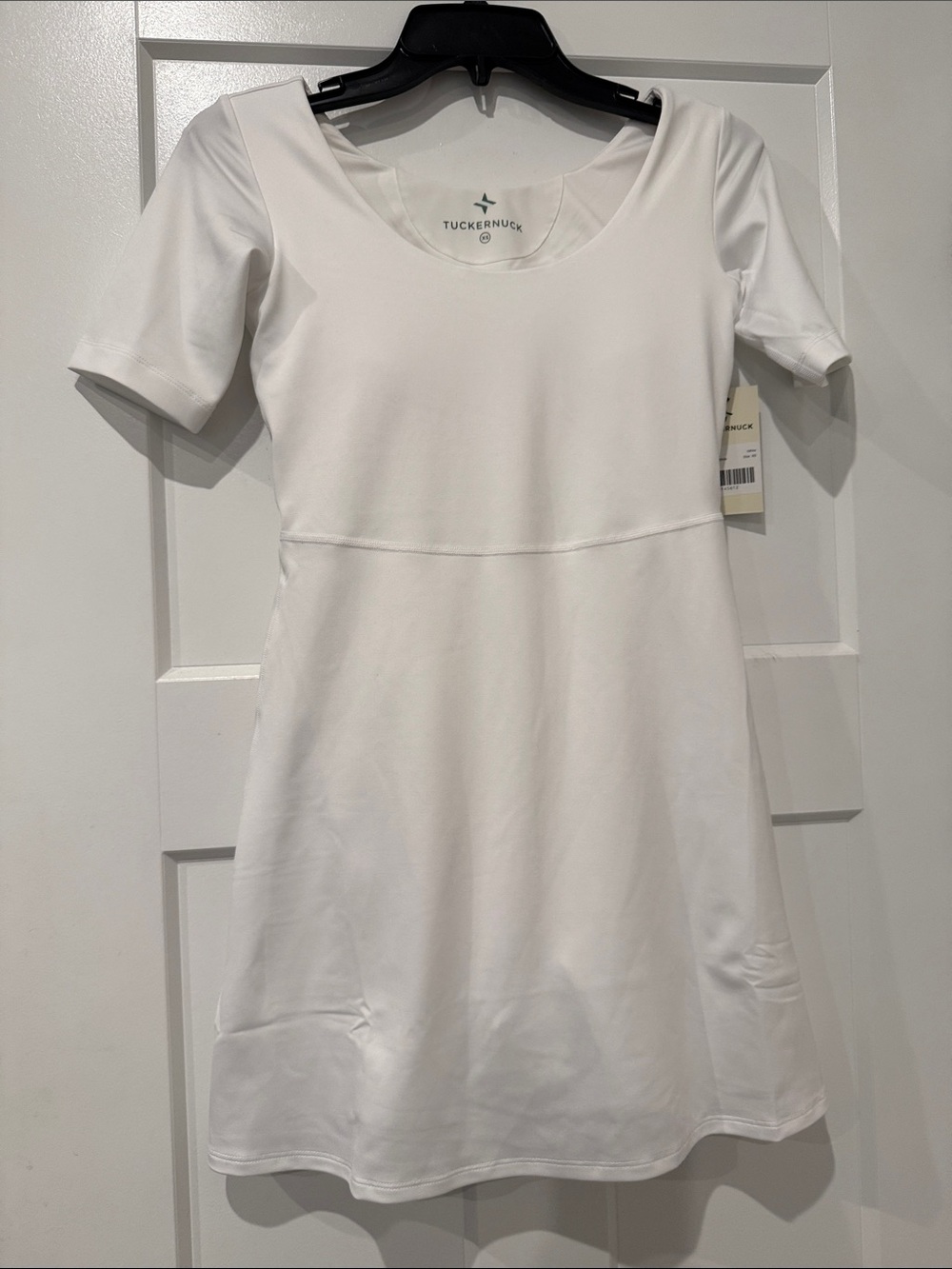 Tuckernuck White Scoop-Neck Short Sleeve tennis Dress